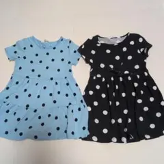 H＆M 水玉模様 半袖ワンピース 98サイズ　2着セット