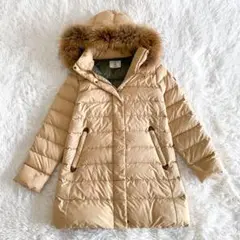 AIGLE(エーグル)ファー付きダウンコート ベージュ