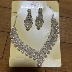 ウェディングアクセサリー ネックレス イヤリング セット