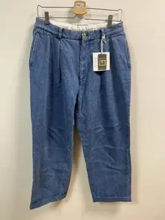 （訳あり）NEAT デニムスラックス　Mサイズ BEATJIVE デニム スラックス 薄手 涼しい クロップドパンツ