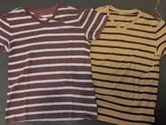 美品♥　ギャップ　カットソー　Tシャツ　Vネック　ボーダー　2枚セット☆