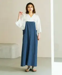 スタジオクリップstudio clipデニムジャンパースカートインディゴデニム