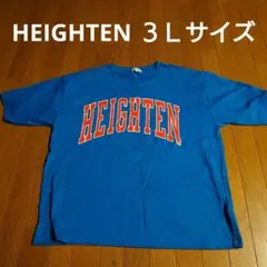 HEIGHTEN プリント Tシャツ 青 ３Ｌサイズ