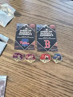 【新品未使用】ソフトバンクホークス　ピンバッジ　4個 栗原選手、MLBステッカー