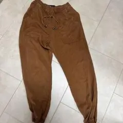 zara ブラウン　パンツ