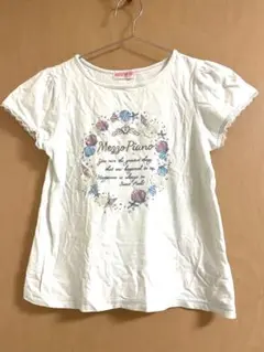 mezzopiano メゾピアノ半袖Tシャツ貝シュール140水色ナルミヤ平成女児