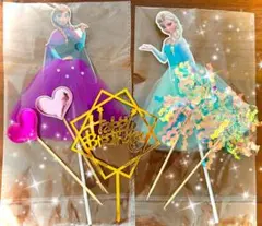 アナとエルサ ケーキ飾り誕生日セット