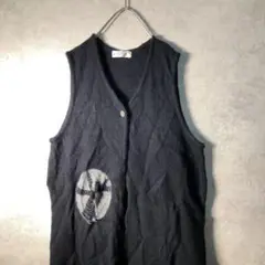 【ヴィンテージ】TOSHIO GOMAウールロングベスト古着used AS66