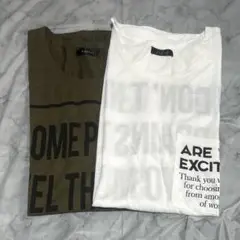 レディース　Tシャツ 2枚　➕1枚 カーキ　白