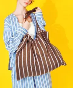 3coins Shima Shima トートバッグ　L