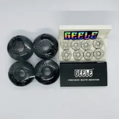 スケートボード　52mm 95Aハードウィール+ABEC11ベアリングセット