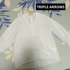 最終値下げ　TRIPLE ARROWS 七分袖シアーシャツS
