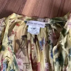 dries van noten シルクシフォンブラウス 花柄