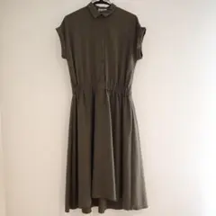 a.v.v standard オリーブ色 シャツワンピース 半袖
