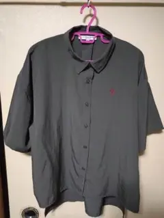 U.S.POLO ASSN.グレー 半袖 シャツ ブラウス Mサイズ ゆったり