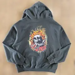 VOLCOM プルオーバーパーカー バックプリント 古着 カーキ Lサイズ