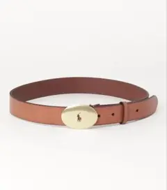 ポロラルフローレン　Polo ID オーバルバックル カーフスキン ベルト