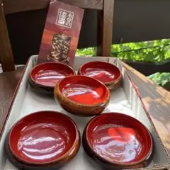 木曽漆器　小鉢5個セット