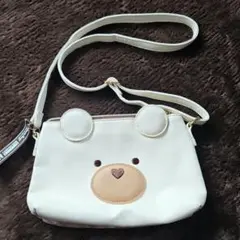 クマの顔ポシェット ホワイト
