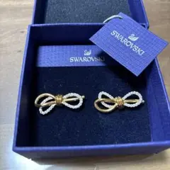 Swarovski リボン LIFELONG BOW ピアス