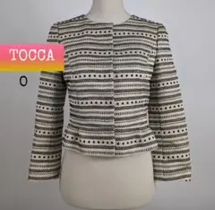 SALE【TOCCA】ノーカラー　長袖ジャケット　0
