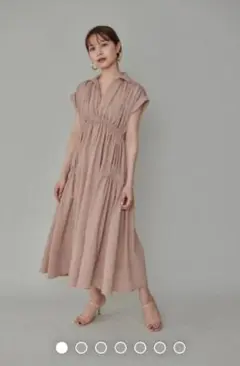 【L'Or】 ロル Gather Drape Dress（ペチコート付き）