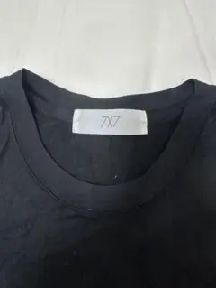 7X7 ブラック 半袖 Tシャツ ポケット付き