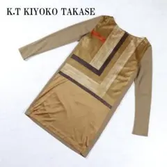 LA1680 キヨコタカセ トップスチュニックワンピース日本製 ブラウン 7