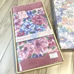 【新品未使用品】ルームマット　京都西川　玄関マット　足拭マット　ピンク　フラワー