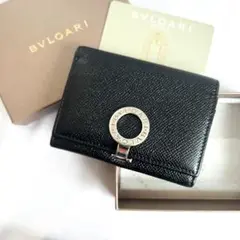 極美品 ブルガリ カードケース 名刺入れ ロゴクリップ ビーゼロワン ブラック