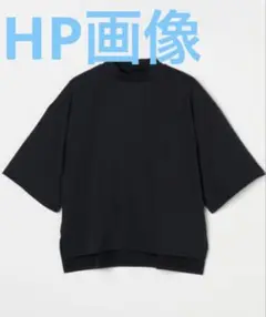 スリードッツ☆three dots ブラック 五分袖 Tシャツ