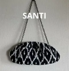 SANTI パーティーバッグ ビジュー付き　クラッチ　バッグ　美品　神崎恵 SANTI パーティーバッグ ビジュー付き クラッチ バッグ 美品