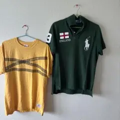 イングランドポロシャツとイエローTシャツセット