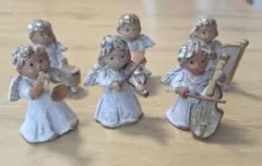 陶器の置物 天使の音楽隊 6人