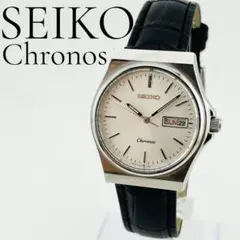 【美品・稼働品】SEIKO Chronos 5H23-7D20 ブラック文字盤 SEIKO WATCH CHRONOS 5H23-7D20 ANTIMAGNETIC QUARTZ DAY DATE