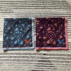 【未使用品】 ヴィヴィアンウエストウッド DIAGONAL ハンカチ 2枚セット