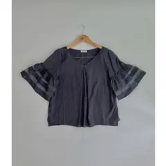NOLLEY'S オーガンジーラインスリーブブラウス