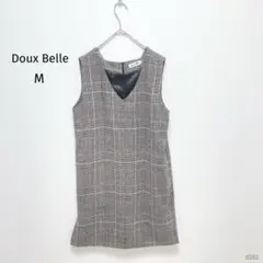 ドゥーベル|ジャンパースカート【M】膝上丈 グレンチェック柄 バックファスナー