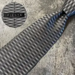 AN308 FIESTA グレー シルク ネクタイ