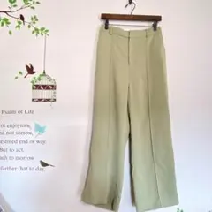 RAMIRAL /センタープレスパンツ ワイドパンツ グリーン系 40