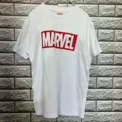 MARVEL マーベル 半袖 ホワイト Tシャツ ビッグロゴ シンプル Ｌサイズ