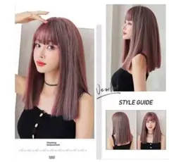 耐熱ウィッグ ストレート セミロング フルウィッグ 自然 小顔 耐熱 女装 新品