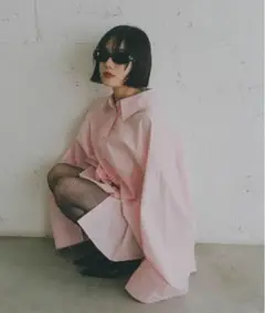 HANNE✖️Mikakoオーバーサイズ2WAYスリーブシャツ　ピンク