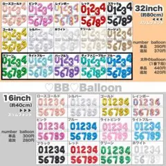数字　ナンバー　バルーン　風船　ガーランド　バースデー　誕生日　飾り　オーダー