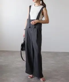 ボンジュールサガン✨ ハイウエストワイドサロペット