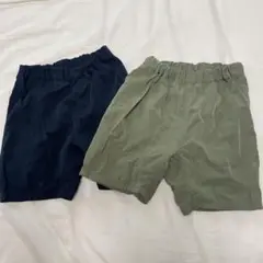 無印良品　ネイビー・オリーブショートパンツ2色セット　美品