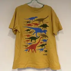 ② GU 福井県立恐竜博物館 コラボ Tシャツ 140 イエロー