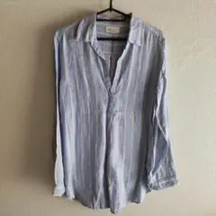 送料込❤︎GAP 100%リネン ストライプシャツ S