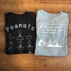Peanuts Tシャツセット（グレー・ブルー）160