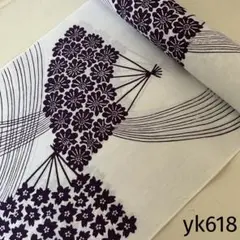 yk618 本染 浴衣 生地 反物 はぎれ 古布 リメイク 扇 木綿
